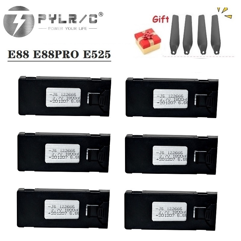 Drone Rc E88 Pro - 1/2/3/5/10 adet 3.7V 1800Mah RC drone