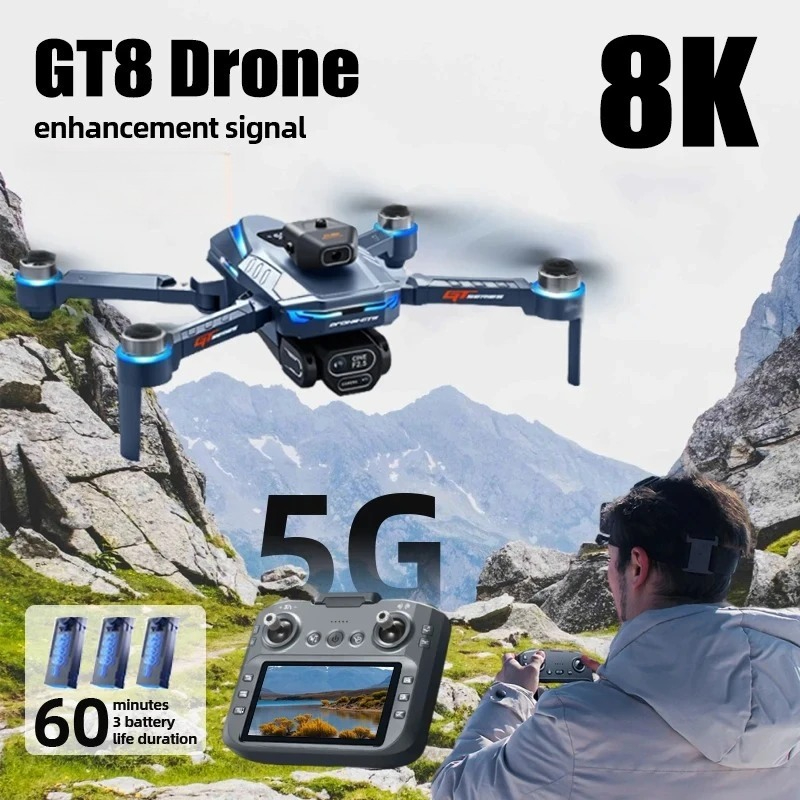Drone Gt8 Rc - Orijinal GT8 Drone 8K Profesyonel 4K