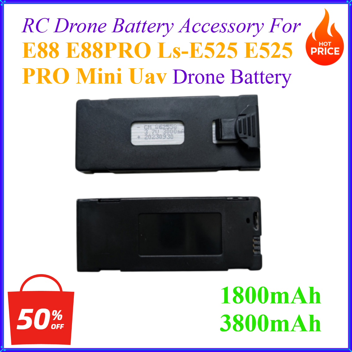 3.7V 1800mAh 3800mAh RC Drone  - Drone Rc E88 Pro incelemesi ve fiyatı