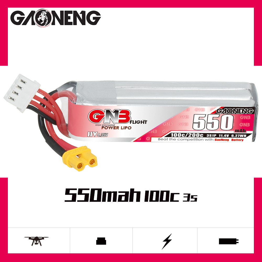 GNB HV 11.4V 550mAh 100C/200C  - Drone Lipo Battery incelemesi ve fiyatı