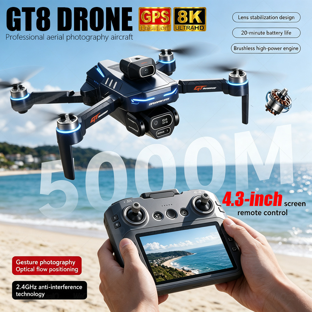 YENİ GT8 HD RC Drone 4K Profes - Drone Gt8 Rc incelemesi ve fiyatı