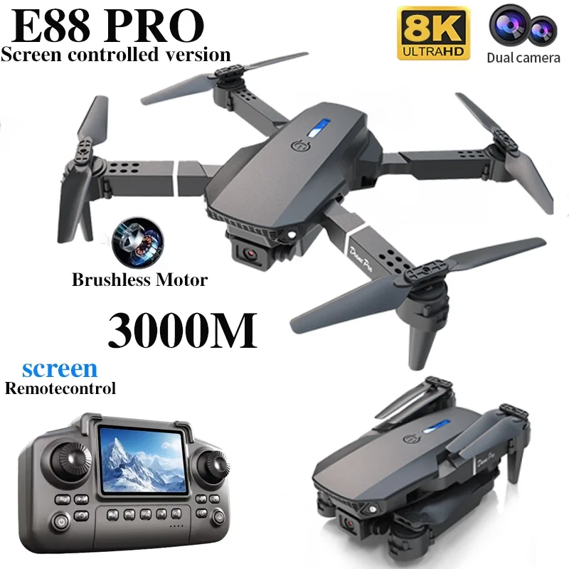 E88 PRO Drone ekranlı 4K HD Ka - Drone Rc E88 Pro incelemesi ve fiyatı